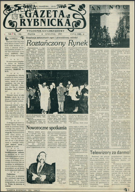 Archiwalne wydania Gazety Rybnickiej z 1993 roku