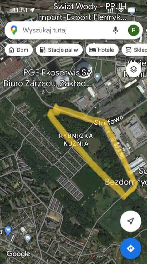 Tor miałby powstać w dzielnicy Rybnicka Kuźnia, między ulicą Strefową i Ekonomiczną.