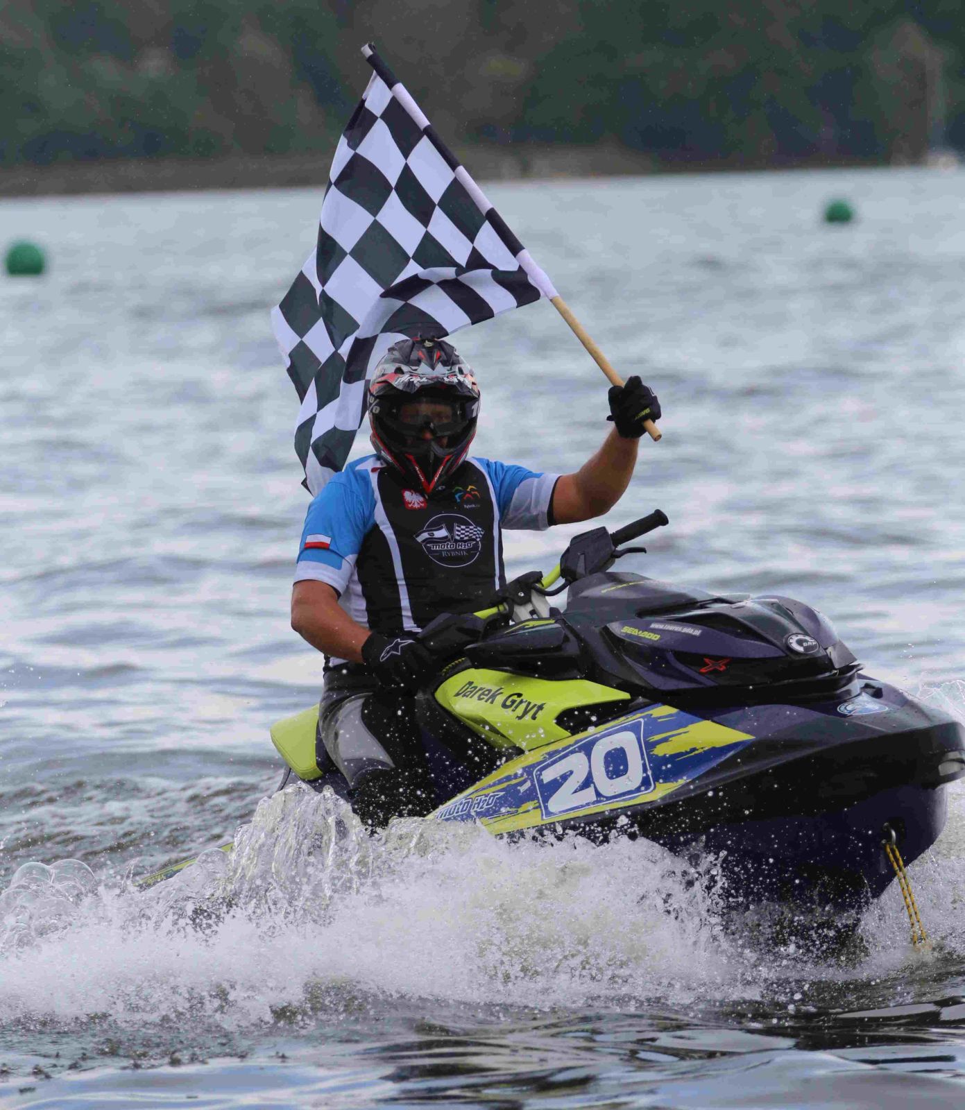 Dariusz Gryt, zawodnik i prezes klubu Moto H2O Rybnik zdobył w sobotę swój czwarty w karierze tytuł mistrza Polski. Zdj. Wacław Troszka