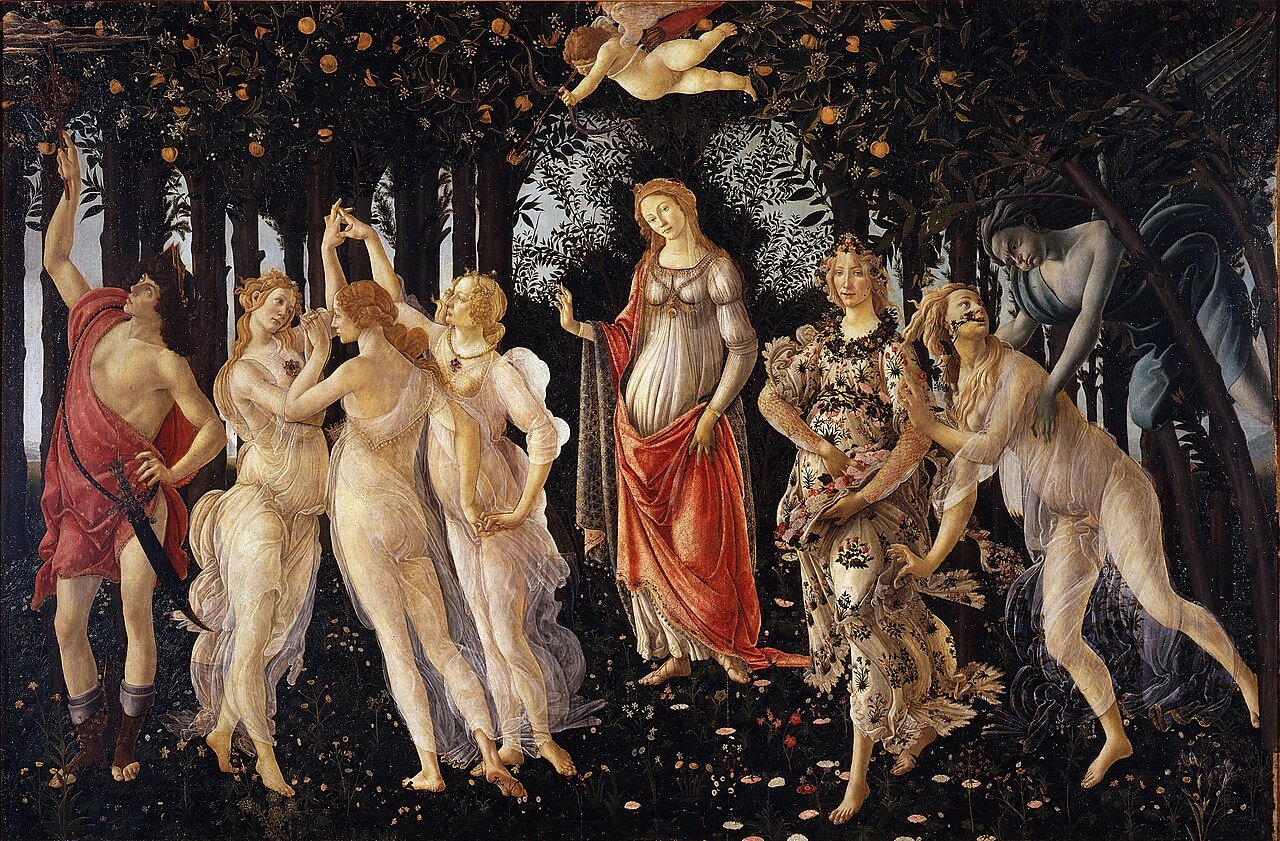 Sandro Botticelli, „Wiosna”, Galeria Uffizi, Florencja