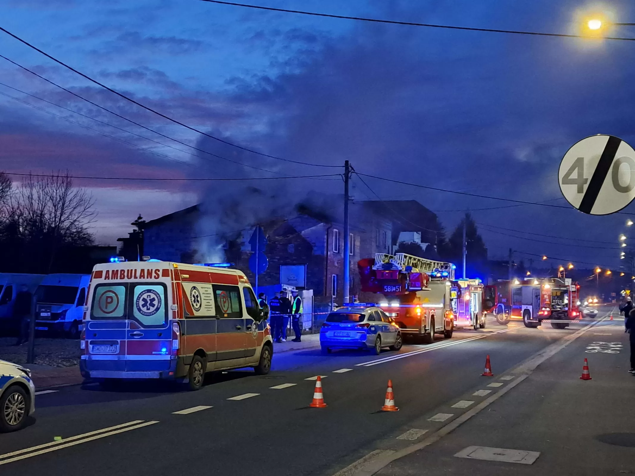 Pożar na Rudzkiej w Rybniku w Nowy Rok