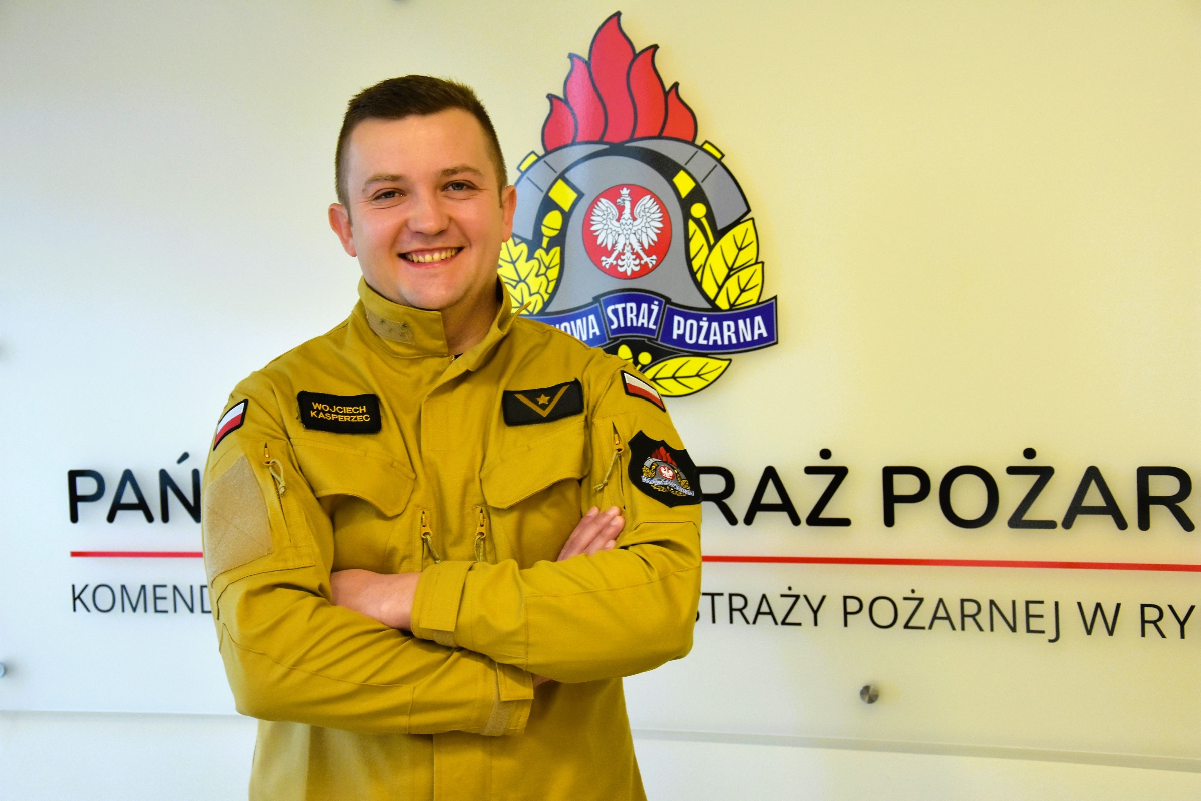 Młodszy aspirant Wojciech Kasperzec nowym rzecznikiem strażaków. Zdj. A.Król