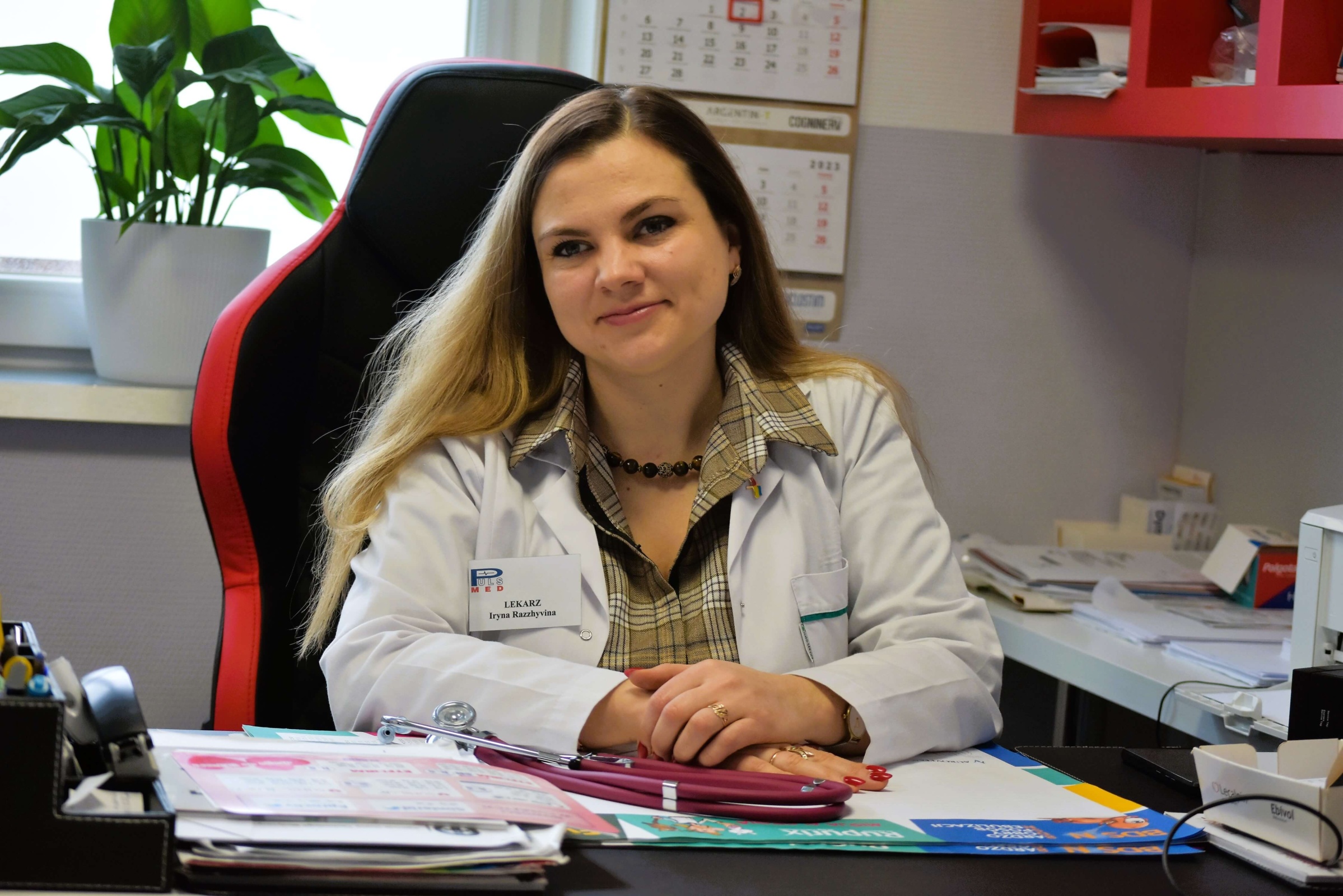 Iryna Razzhivina, lekarka z Ukrainy pracuje w rybnickim Puls Medzie. Zdj. Aleksander Król
