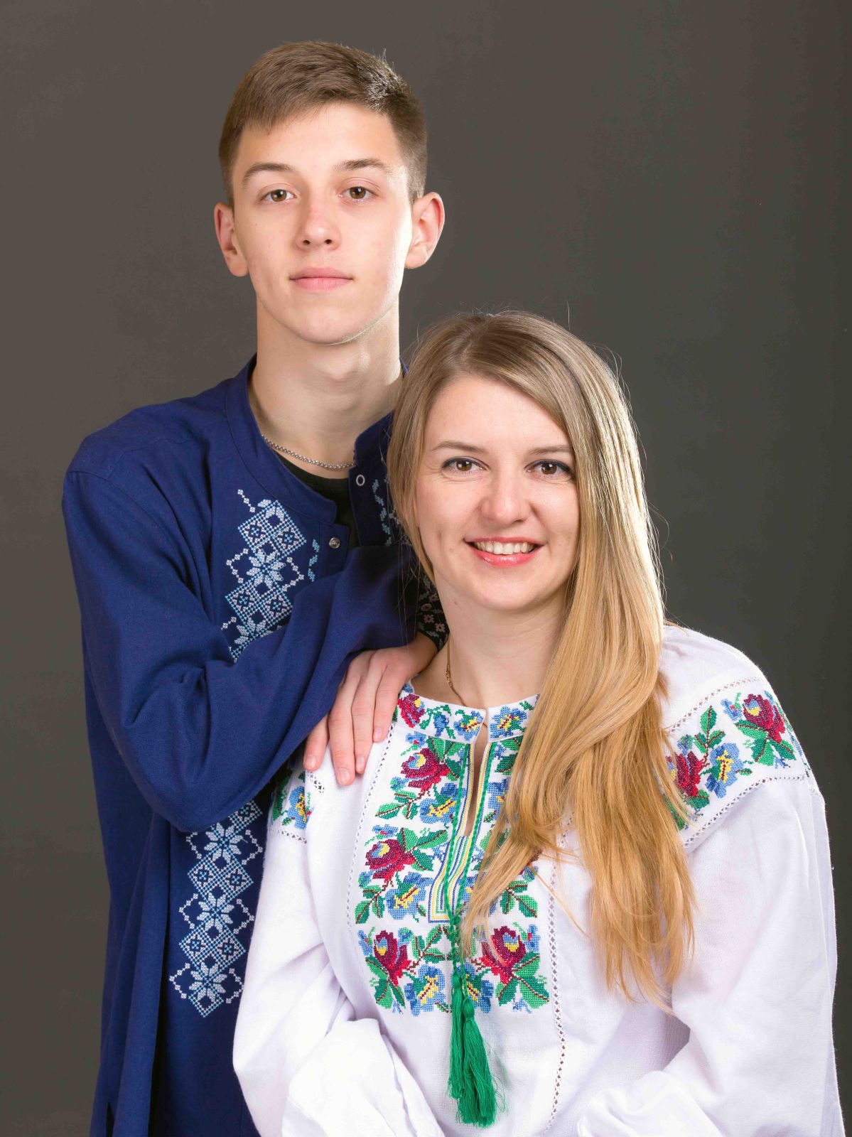 Olena Martynenko z synem Igorem