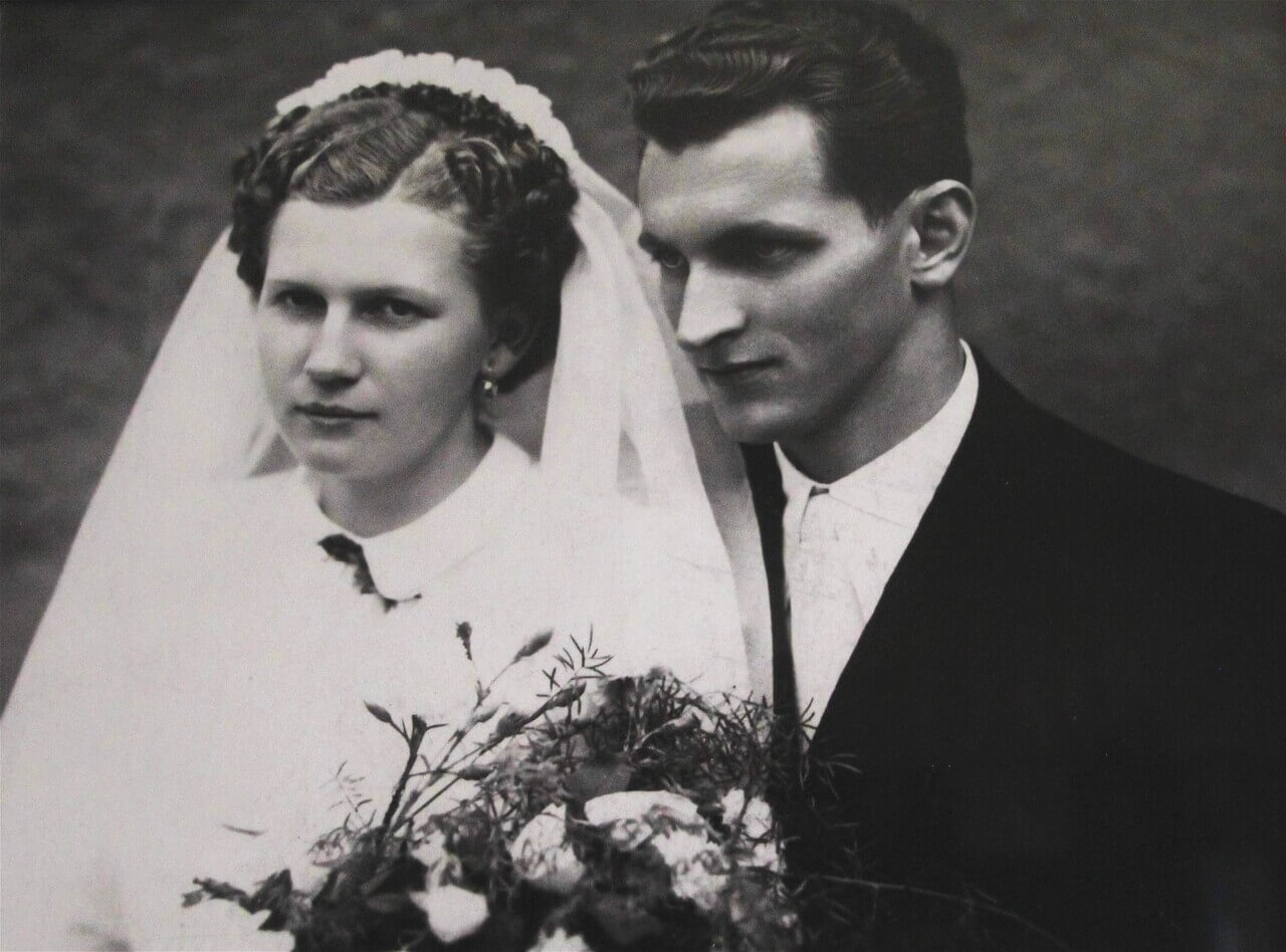 70 lat temu, w dniu ślubu. Zdj. Arch. rodzinne