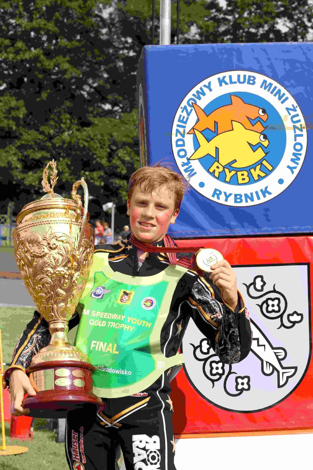 W 2018 roku Norick Bloedorn wygrał w Rybniku-Chwałowicach turniej o Złote Trofeum Miniżużla. Zdj. Wacław Troszka