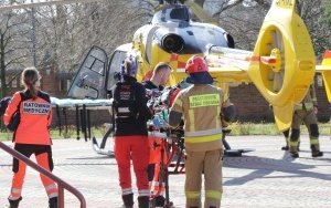 Helikopter LPR lądował przy bazylice (1)